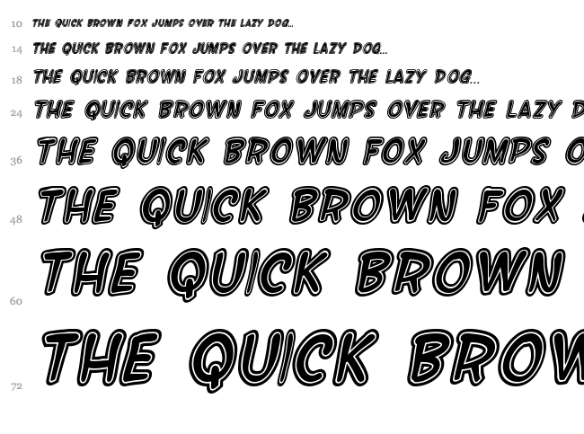 SF Wonder Comic font waterfall